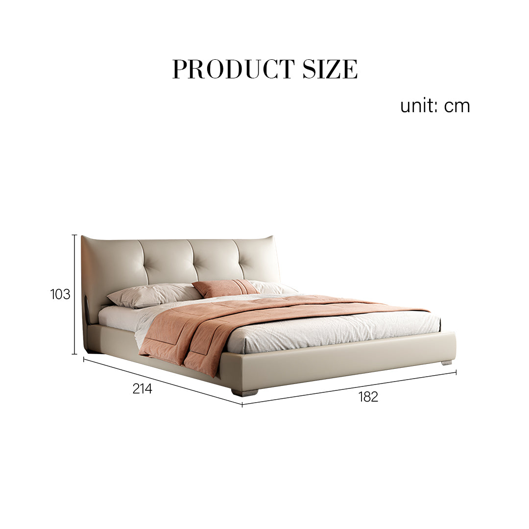 Arjun King Size Superking Size Bed, Leather