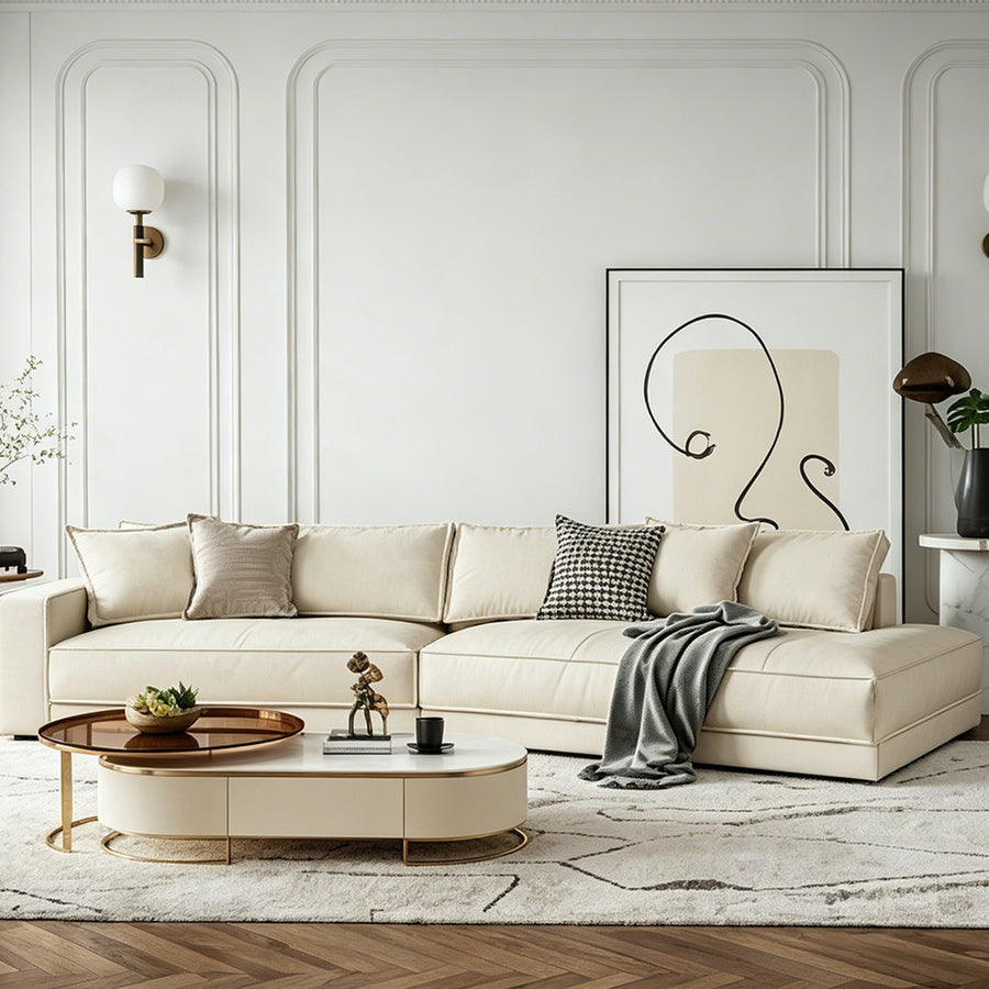 Lester Four Seater Sofa, Five Seater Sofa, Curved Sofa