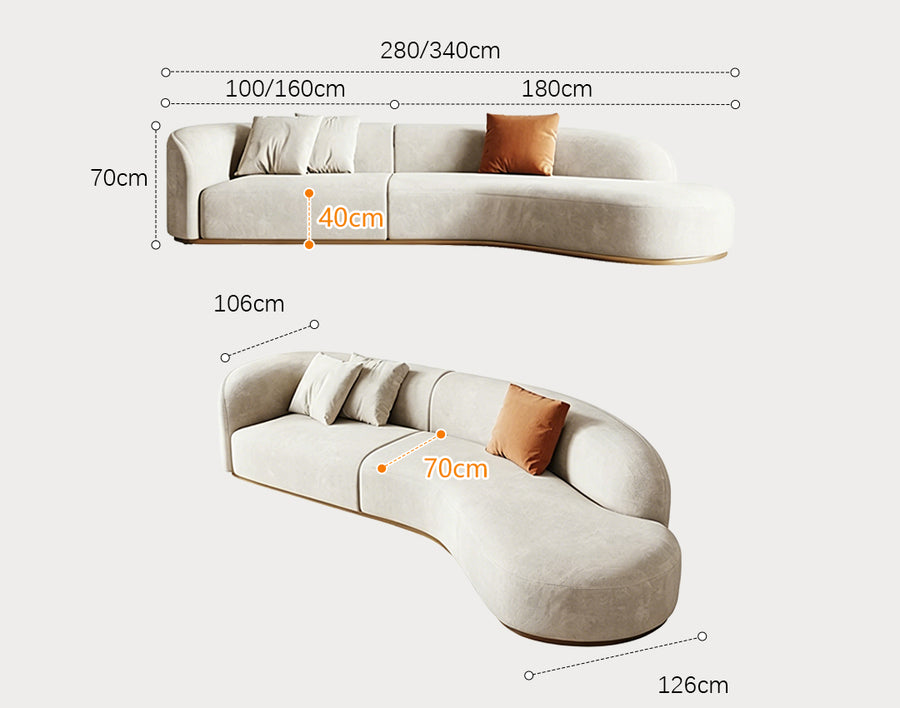 Welby Curved Three Seater Sofa product image 9