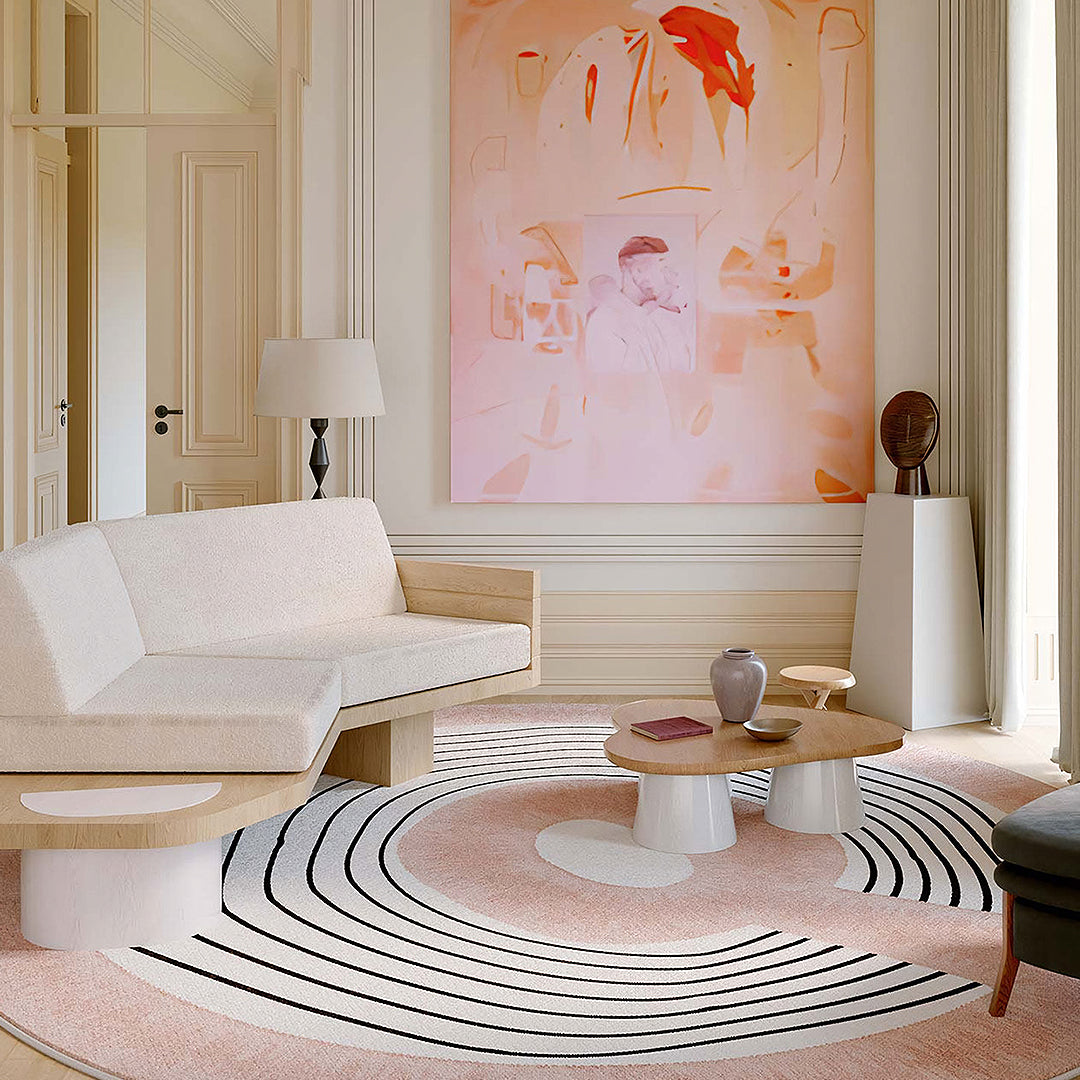 Nova Topo Blush Rug, Various Styles Available - modern rug UK