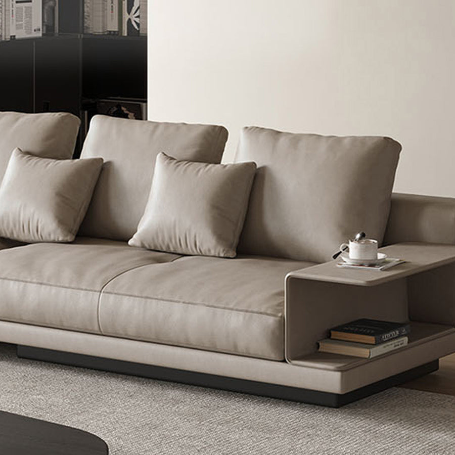 Abby Two Seater, Three Seater, Four Seater Sofa, With Storage Grey front view as a modern two seater sofa