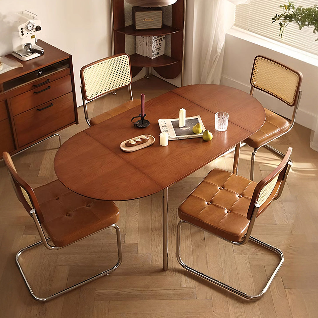 Tsvetkov Foldable Dining Chair, Oval, Solid Wood