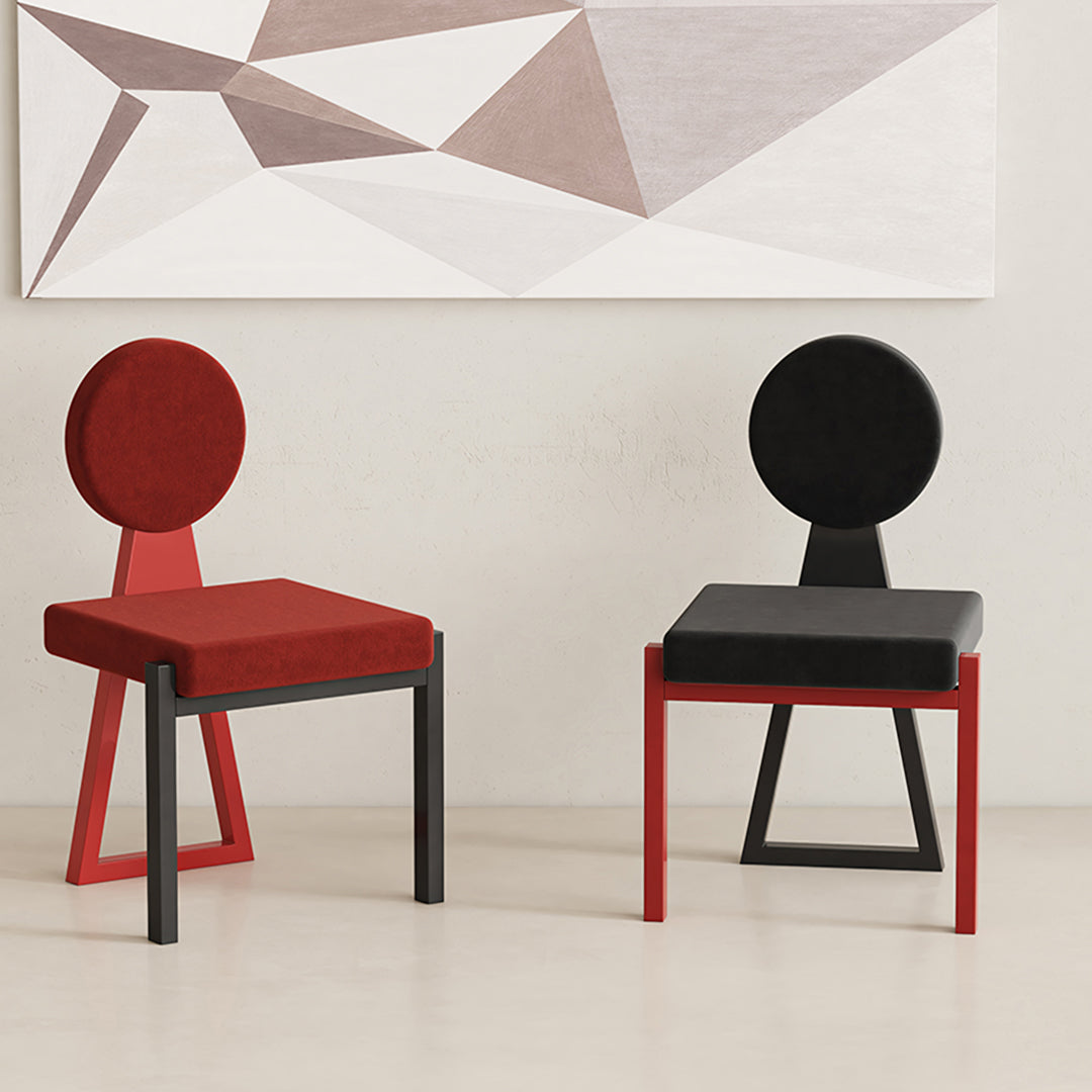 Adetokunbo Accent Dining Chair, Black & Red