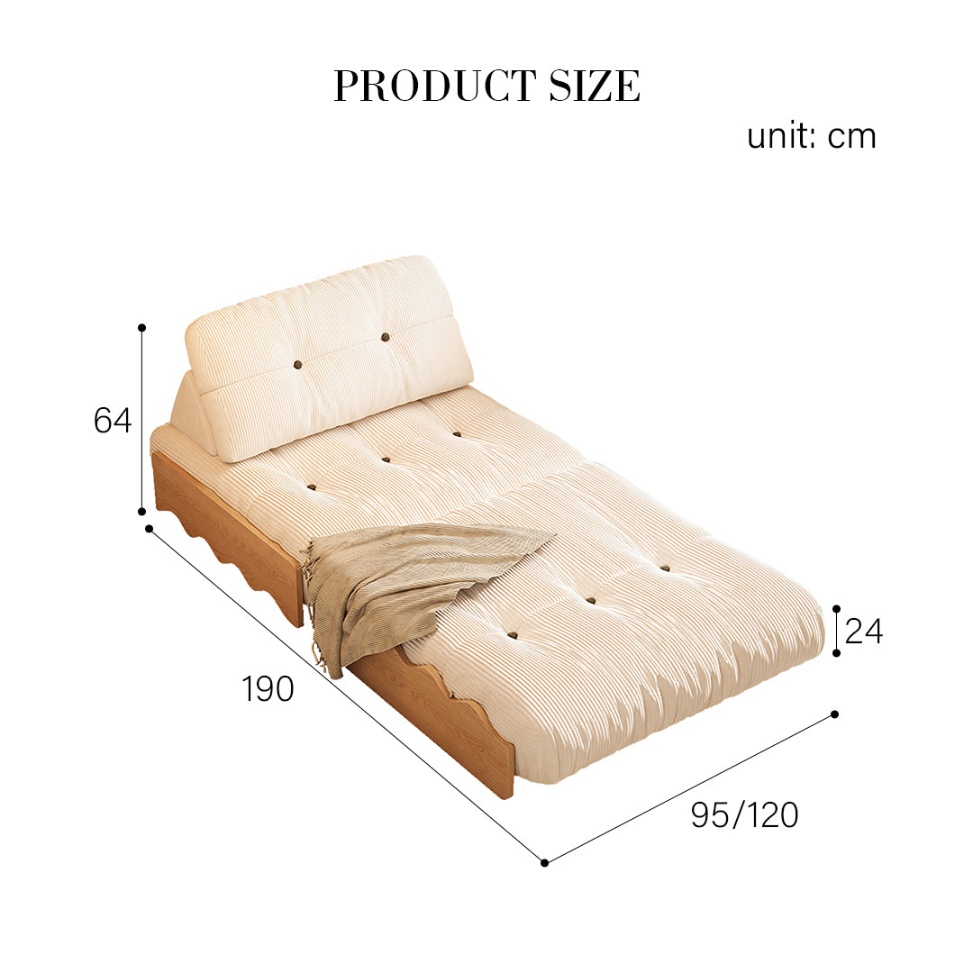 Rachman Sleeper Armchair, Single Seater Bed, Cream