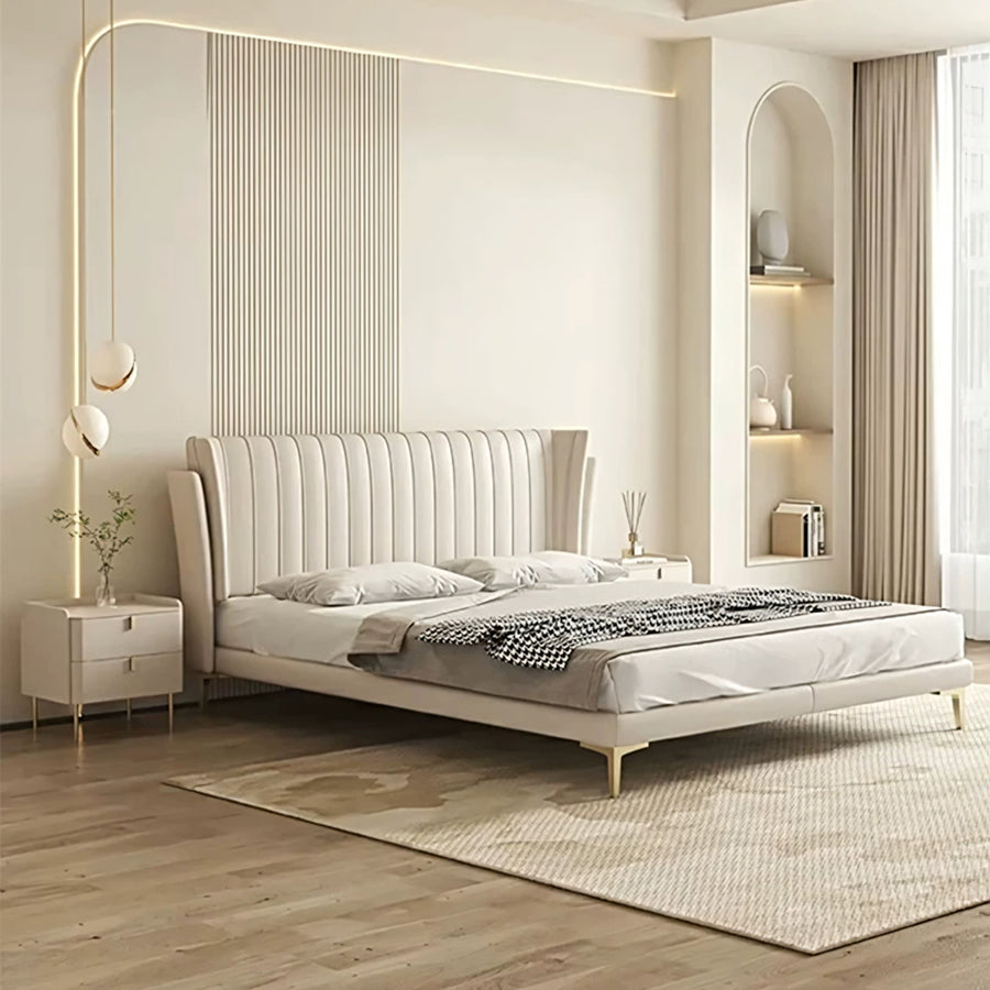 Aisha Floating Bed, King Size, ,Super King Size, No Storage styled for modern furniture UK