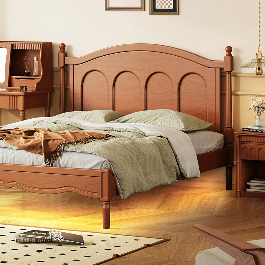 Ann Super King Size Bed, Wood, Clearance-Rit Concept-Rit Concept