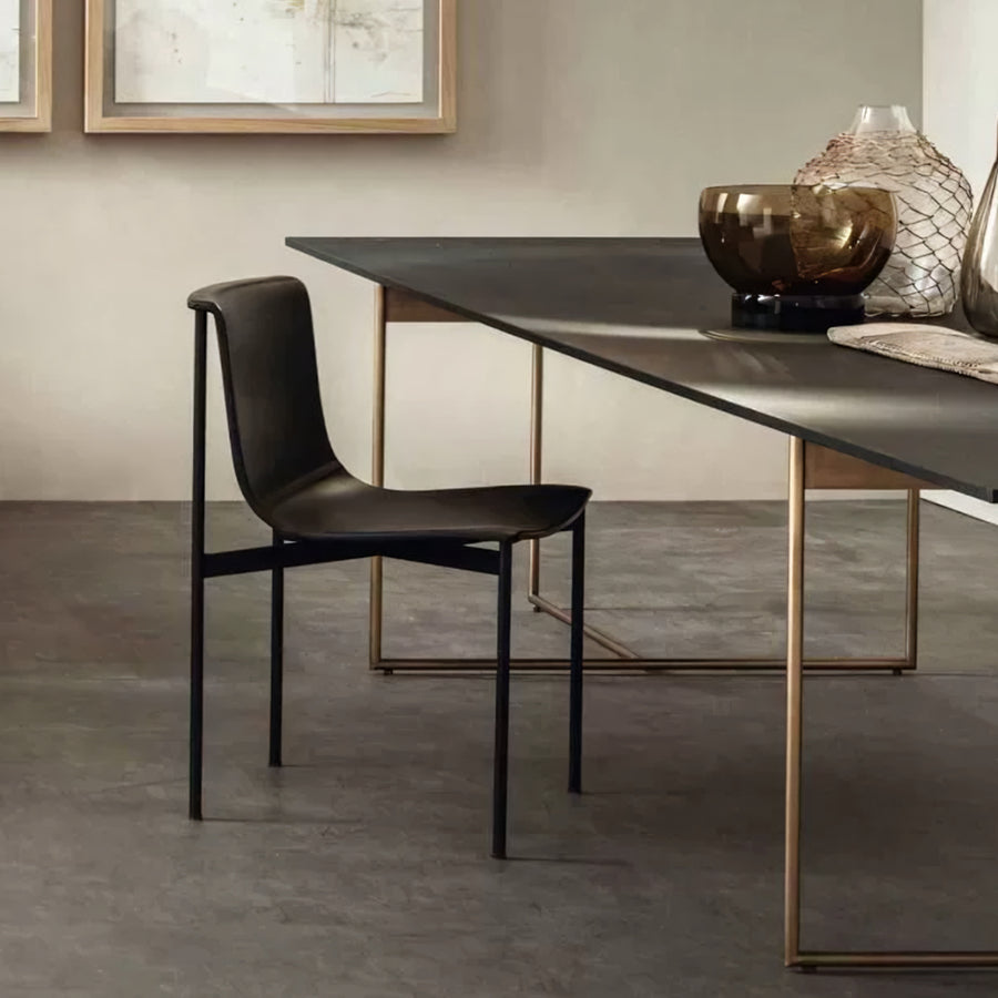 Choi Dining Chair With Armrest, Leather - choi armrest leather dining chair UK