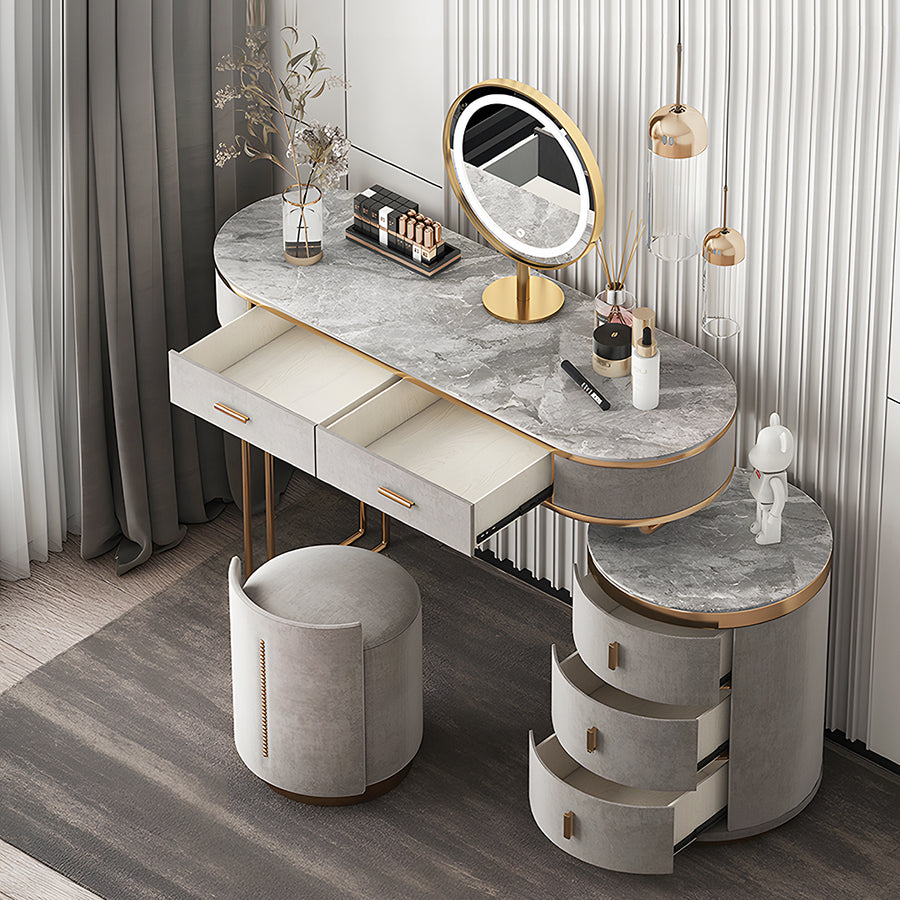Zoey Dressing Table With LED Mirror front view as a modern dressing table