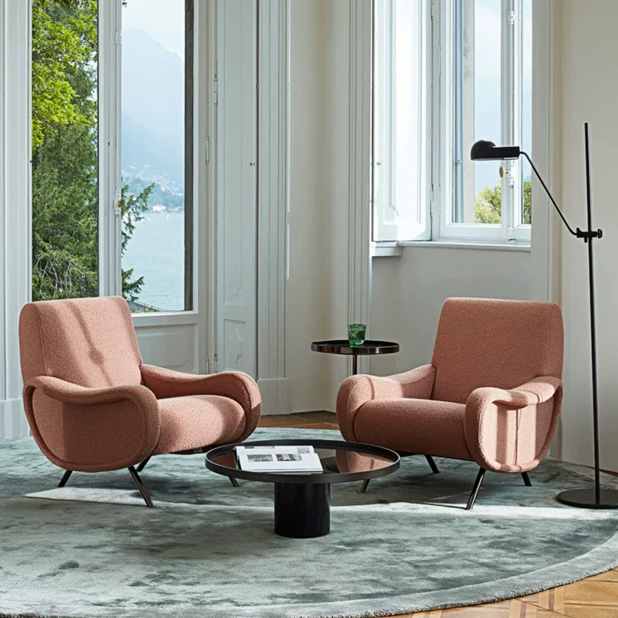 Georgios Lounge Chairs/ Armchair, Linen detail view for for living room