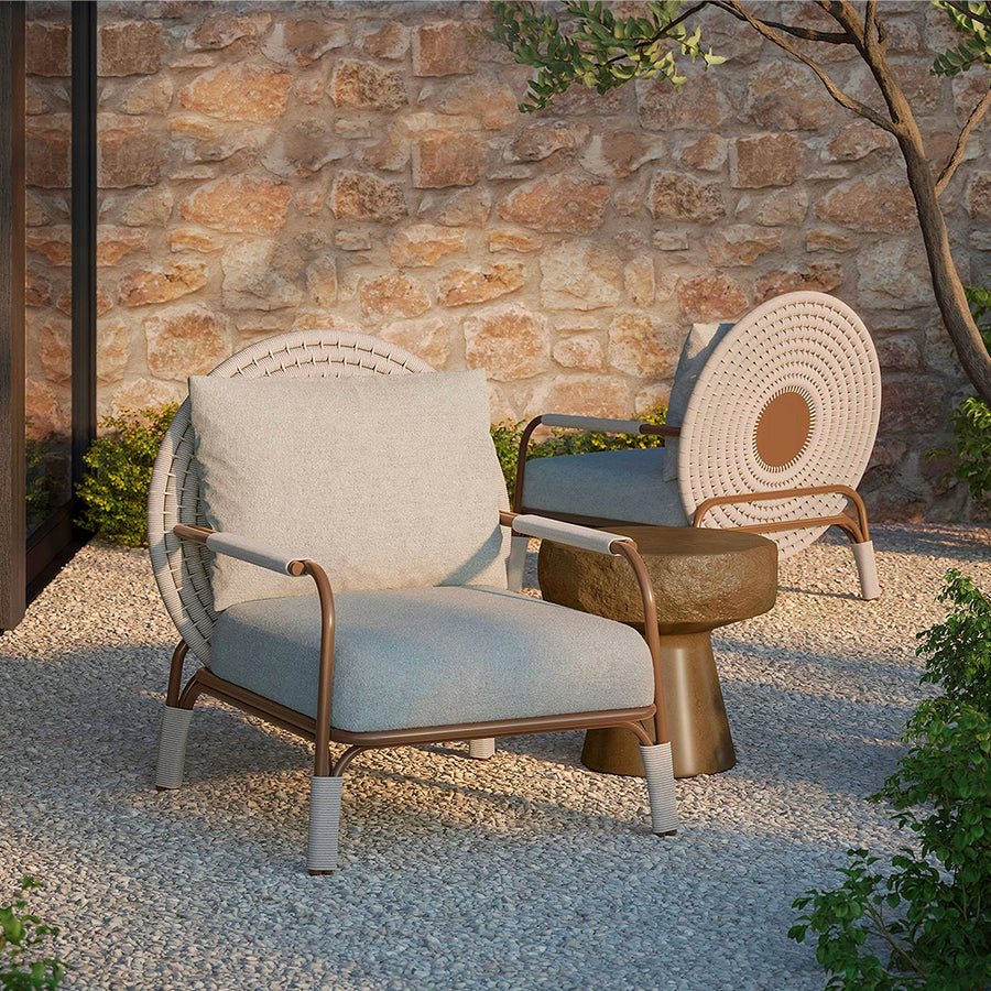 Hodge Outdoor Lounge Chair, Rattan