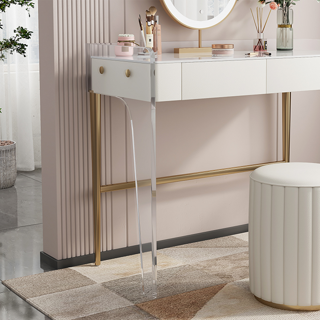 Elfriede Dressing Table, White-Rit Concept-Rit Concept
