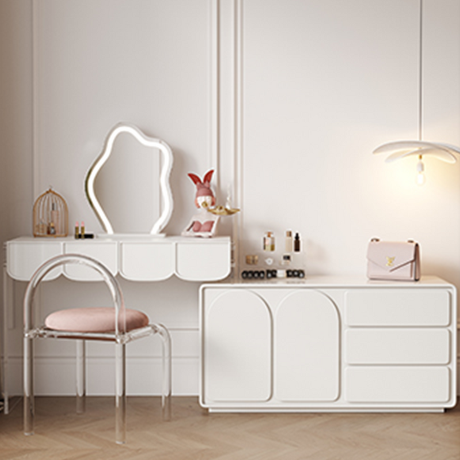 Brennan Dressing Table With Sideboard front view as a media unit
