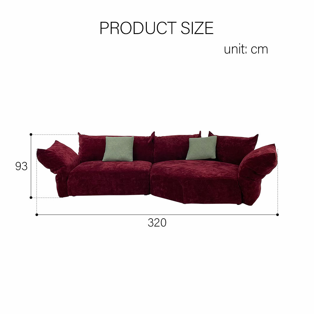 Berisha Petal Three Seater Corner Sofa, Four Seater Curved Sofa