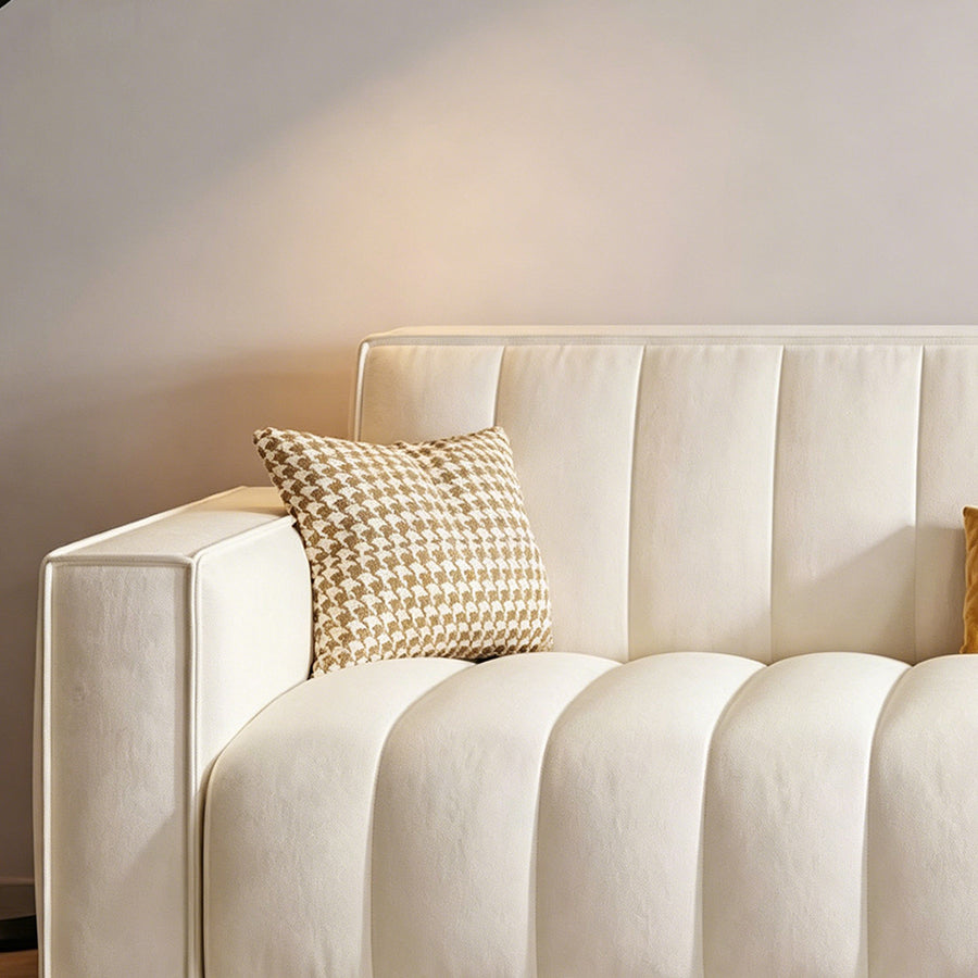 Marlowe Two Seater, Three Seater, Four Seater Sofa, Velvet upholstery and cushion detail
