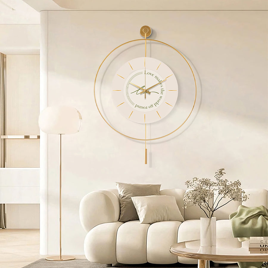 William Simple Style Clock, Round detail view for decorative clock