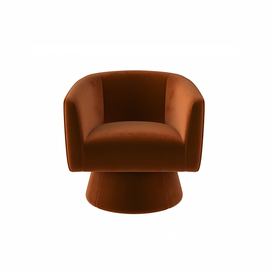 Tavares Swivel Armchair, Lounge Chair, Velvet detail view for for living room