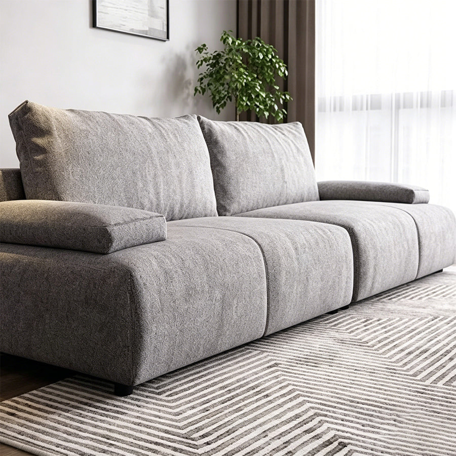 Cleo Two Seater, Three Seater, Four Seater Sofa, Cotton Linen compact living room seating idea