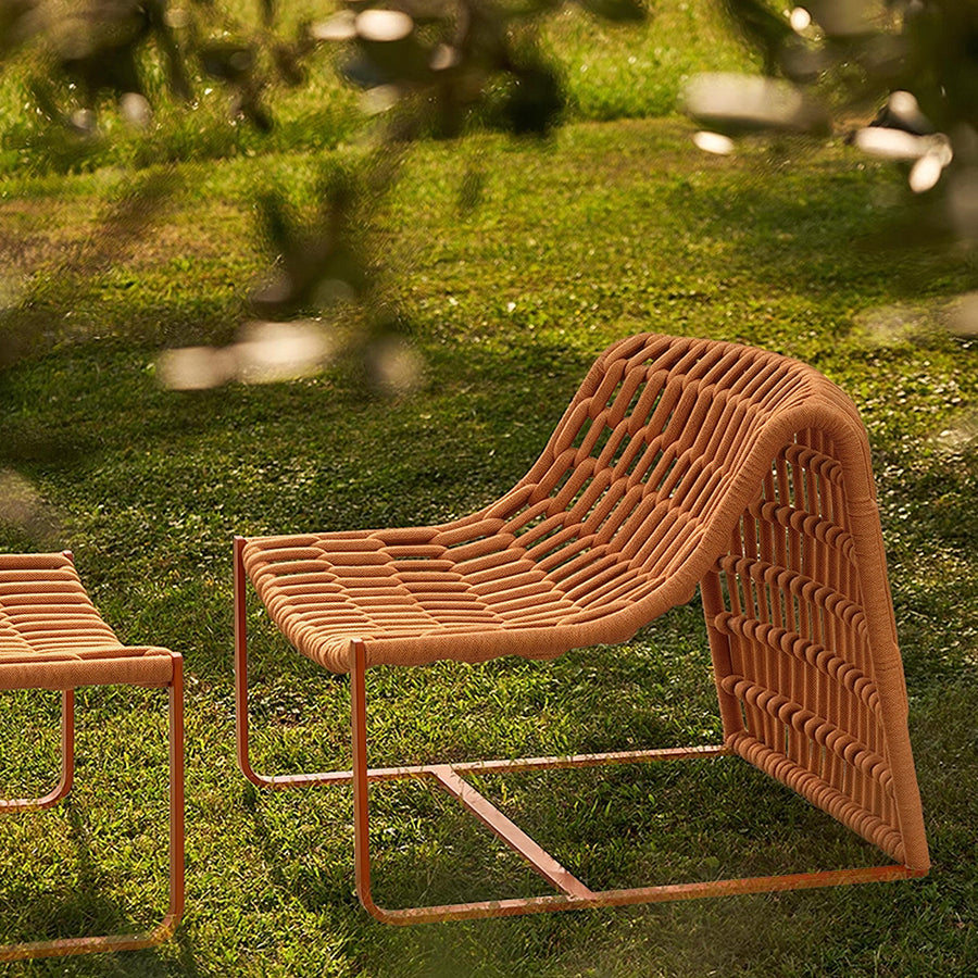 Figueroa Outdoor Lounge Chair With Footstool, Rattan (Clearance)