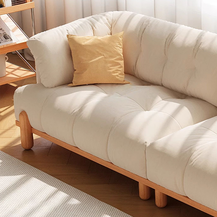 Ariadna Comfy Two Seater, Three Seater Sofa, Suede, Cream