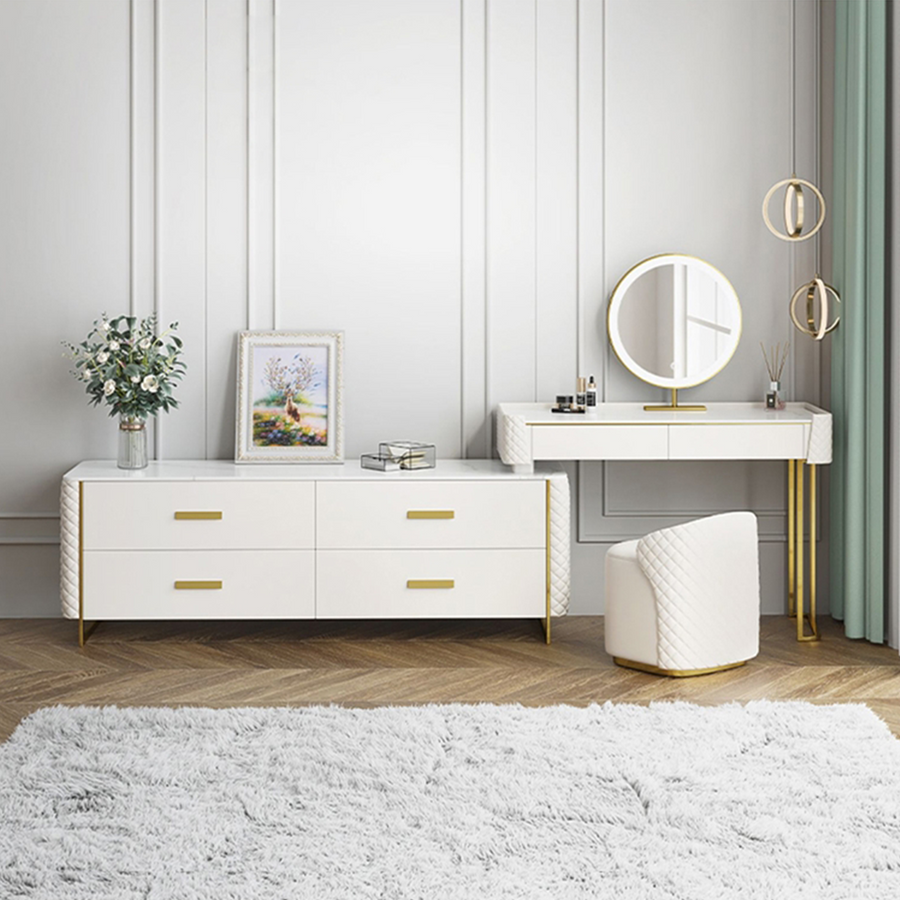 Devorit Dressing Table front view as a media unit