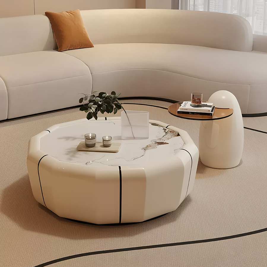 Clara Round Coffee Table Set styled for clara round round coffee table