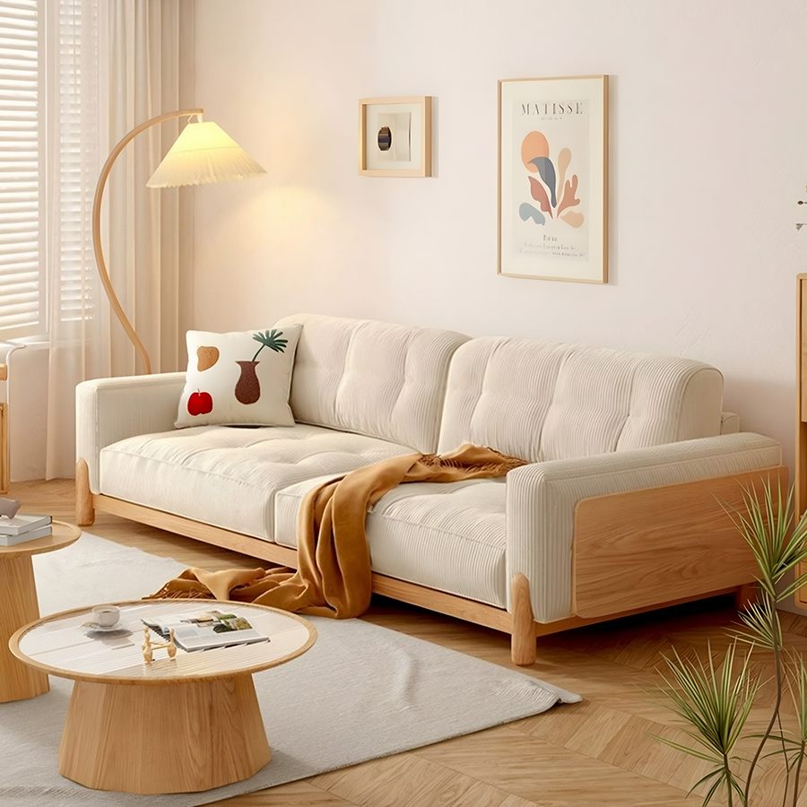 Catalina Cloud Sofa, Two Seater, Three Seater Sofa upholstery and cushion detail