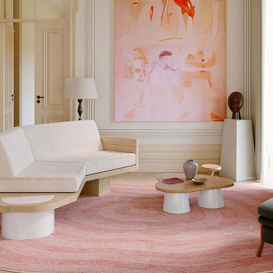 Sofia Blush Gradient Cloud Rug, Various Styles Available - living room rug UK