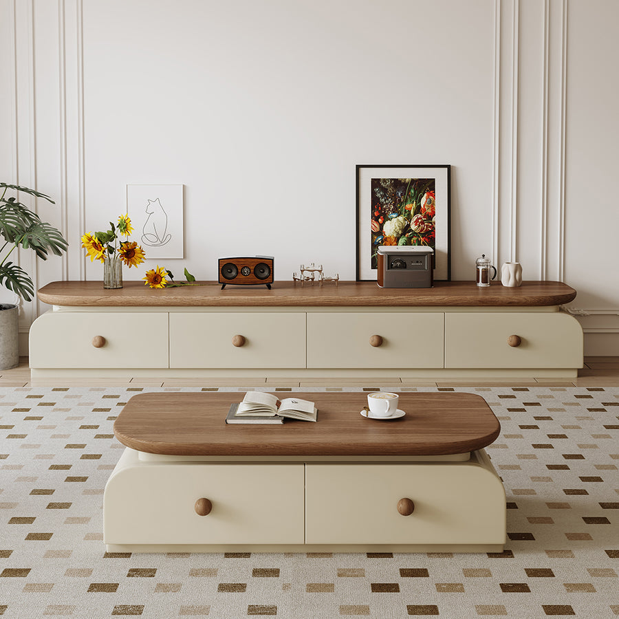 Uddin Rectangle Coffee Table With Storage detail view for for living room