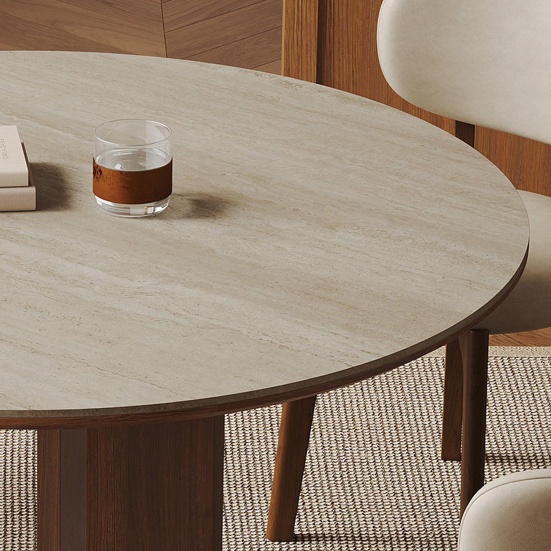 Toure Round Dining Table, Sintered Stone