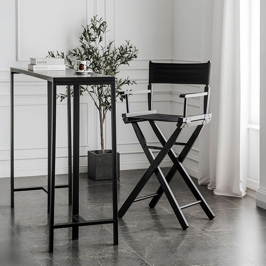 Rivas Foldable Bar Stool, Canvas styled for modern accent chair