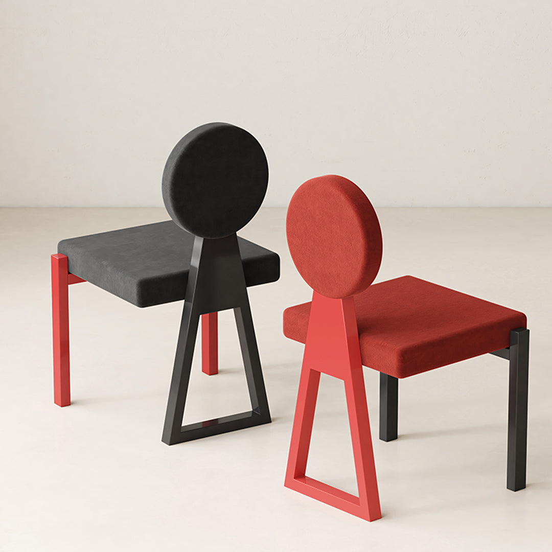 Adetokunbo Accent Dining Chair, Black & Red