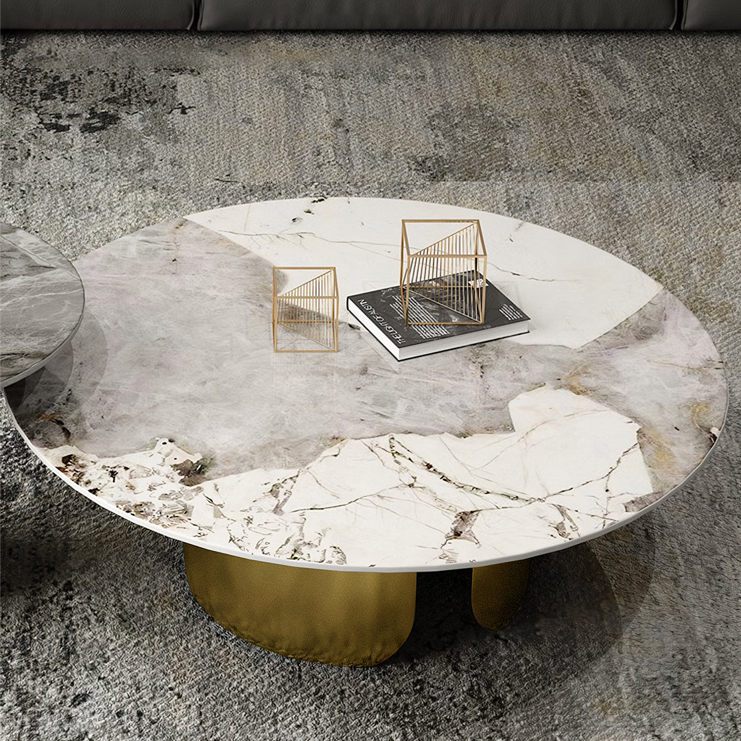 Aurora Gold Nesting Coffee Table Set, Sintered Stone-Rit Concept-Rit Concept