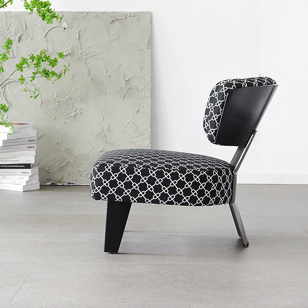 Nascimento Patterned Accent Chair, Black-Rit Concept-Rit Concept