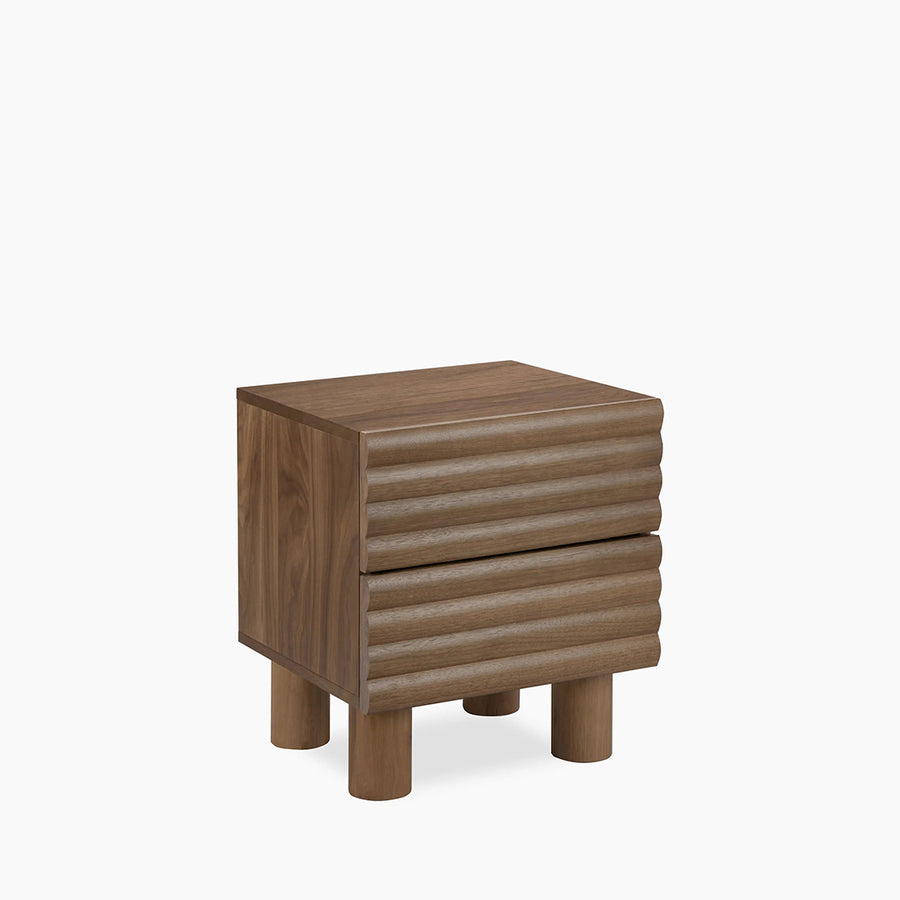 DiGiovanni 2 Drawer Bedside Table, Wood in a modern UK home