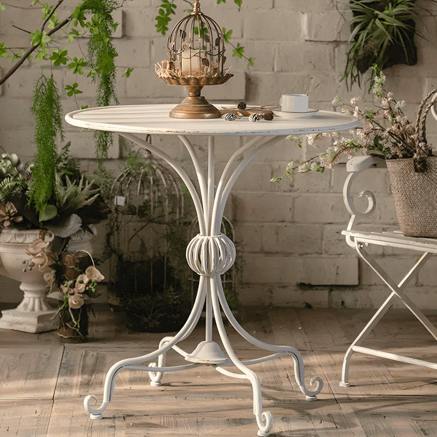 Antonia Outdoor Garden Dining Table Set, Iron in a modern UK home