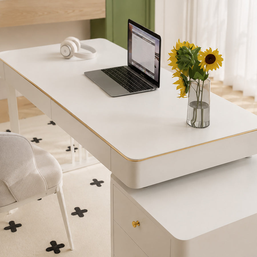 Ingram Office Desk, Sintered Stone