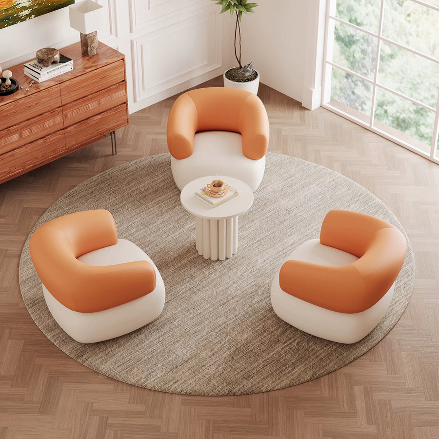 Derek Cylinder Side Table, White