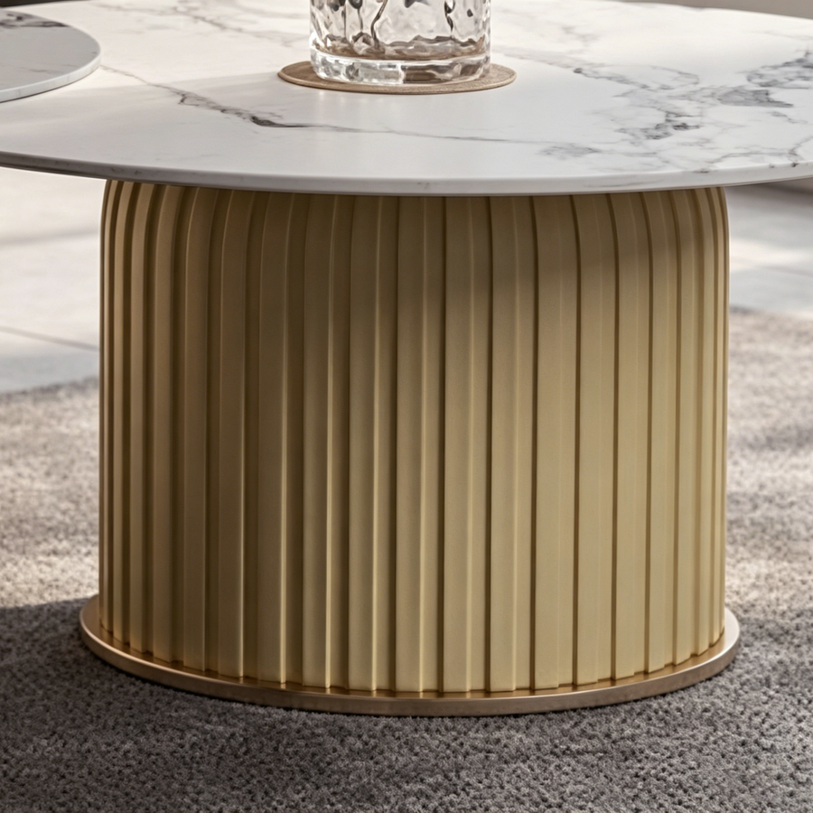 Erica Coffee Table Set, Black & Beige