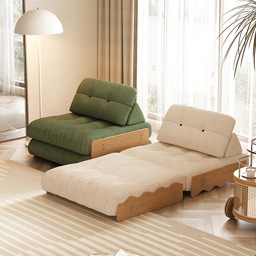Rachman Sleeper Armchair, Single Seater Bed, Cream styled for accent chair