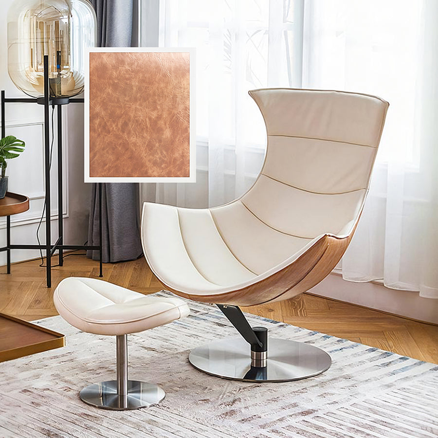 Russell Lobster Chair, With Ottoman, Walnut Texture, Armchair in a modern UK home