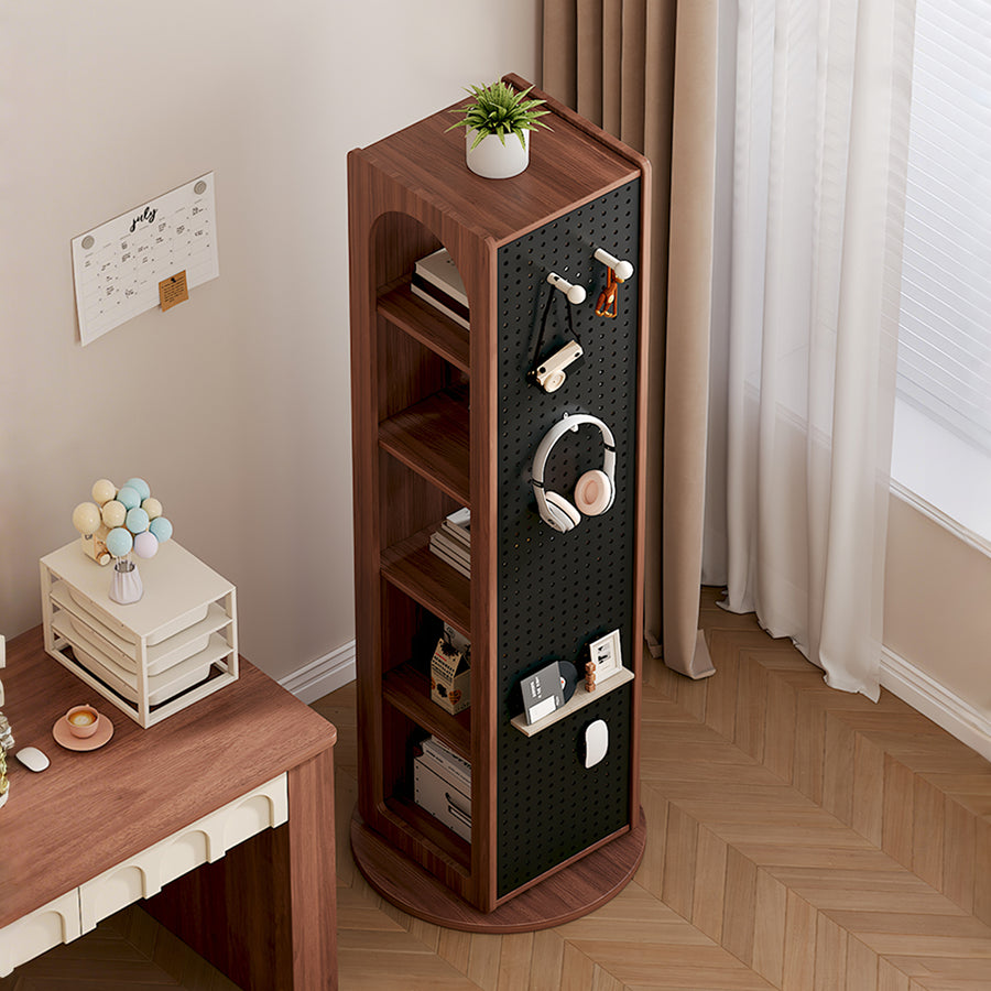 Correa Rotating Bookshelf, Freestanding Shelving Unit With Full Length Mirror in a modern UK home