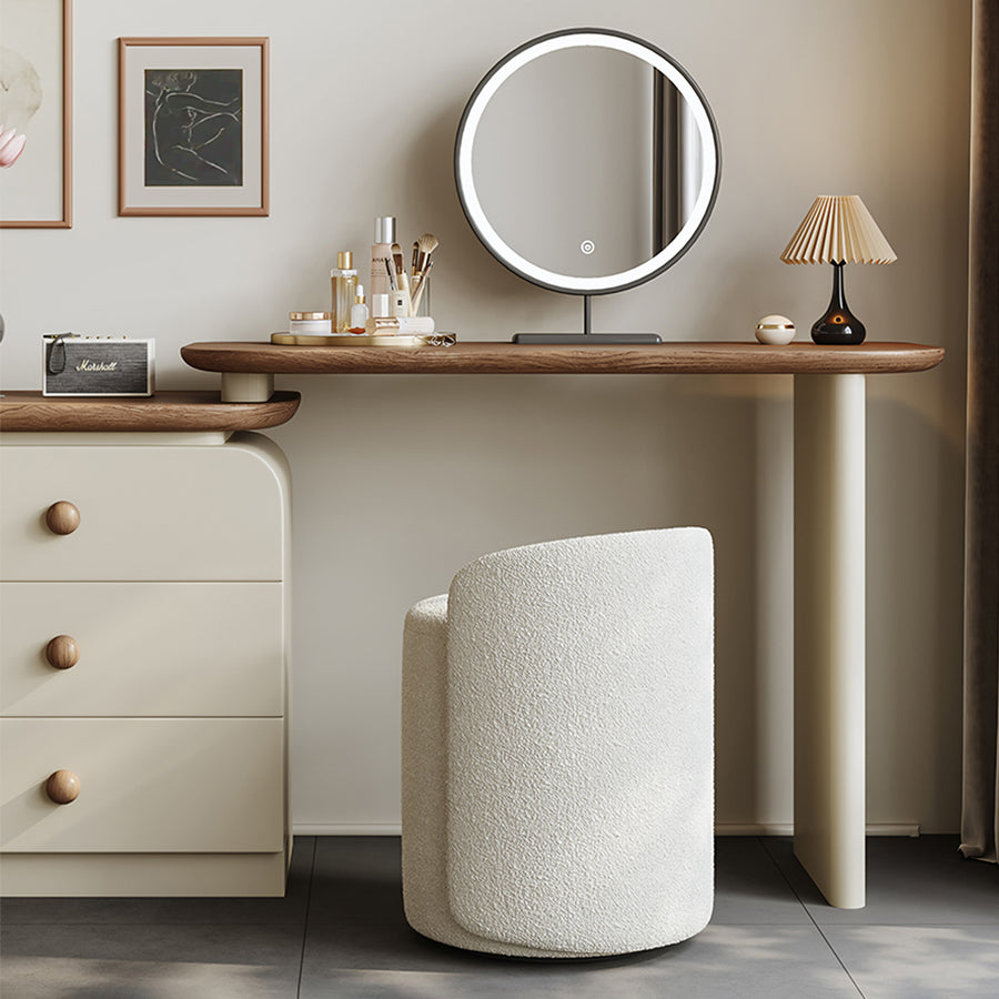 Jackson Dressing Table With Chest Of Drawers & Round Mirror, Solid Wood product image 10