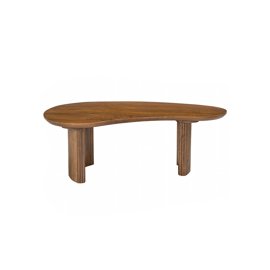 Aragon Curved Wood Coffee Table in a modern UK home