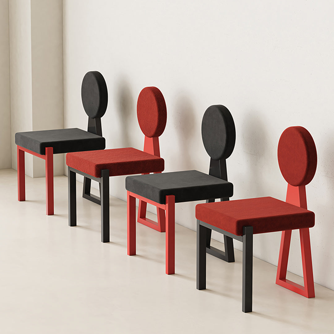 Adetokunbo Accent Dining Chair, Black & Red