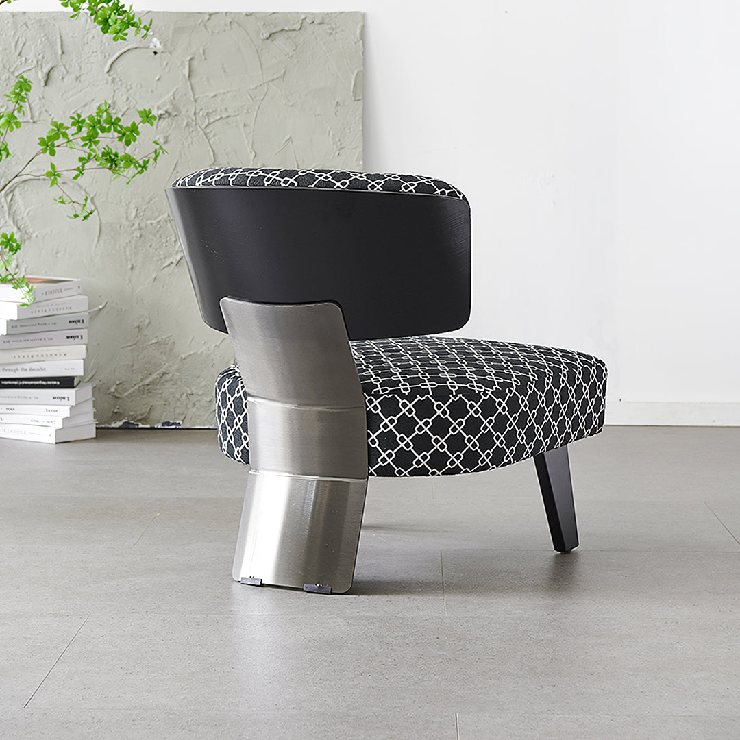 Nascimento Patterned Accent Chair, Black-Rit Concept-Rit Concept