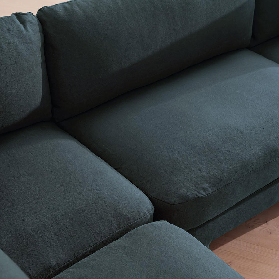 Dominguez L Shape Four Seater Sofa, Modular Corner Sofa, Boucle in a modern UK home