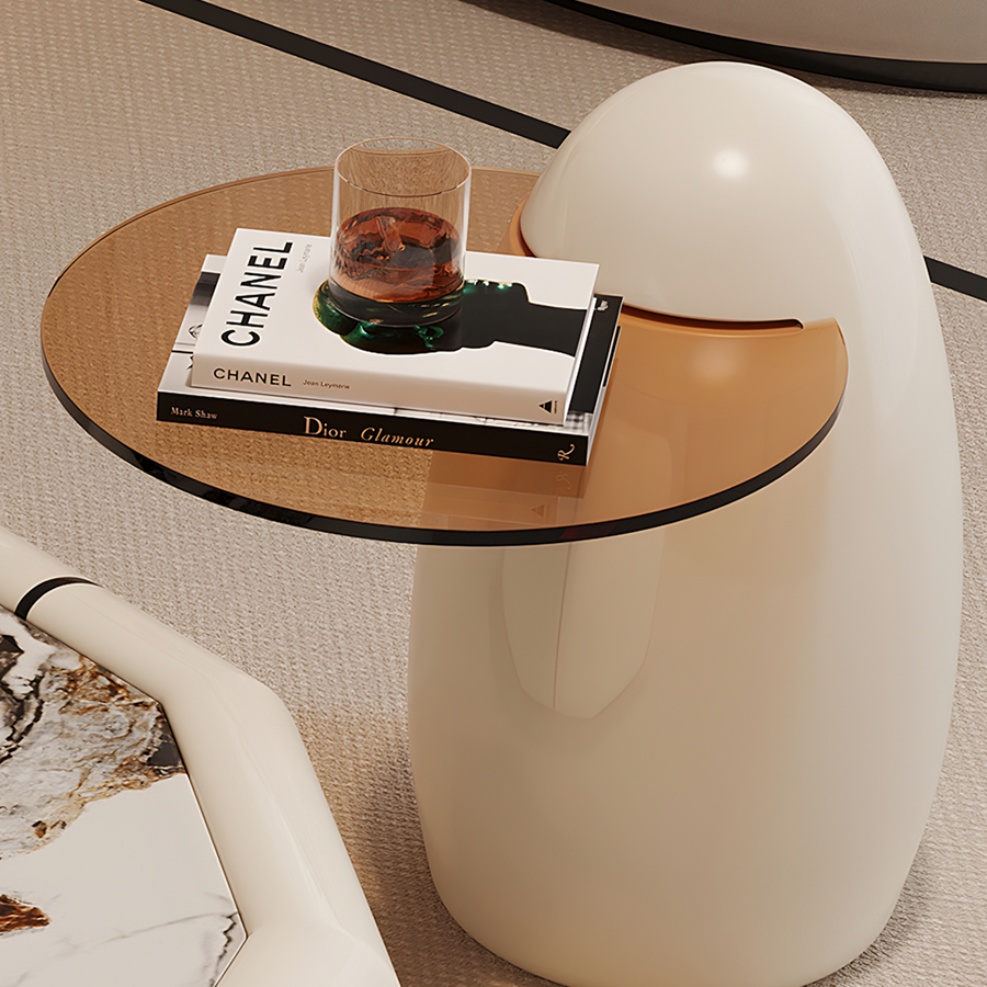 Clara Round Coffee Table Set detail view for for living room