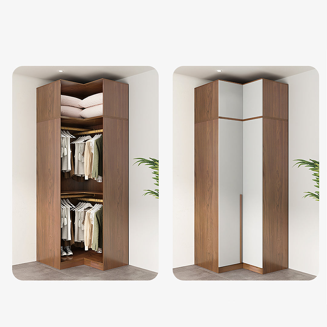 Bianchi Corner Wardrobe, L Shape Wardrobe With Dressing Table-Rit Concept-Rit Concept