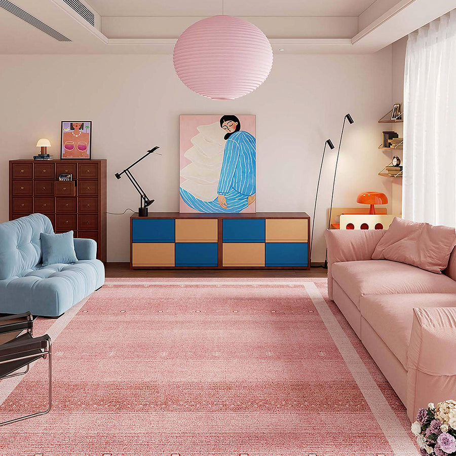 Sofia Blush Gradient Cloud Rug, Various Styles Available in a modern UK home