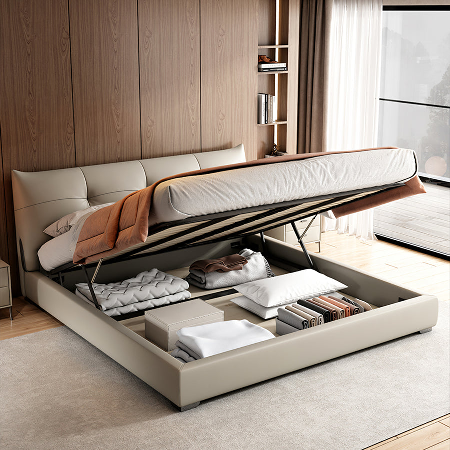 Arjun King Size Superking Size Bed, Leather in a modern UK home